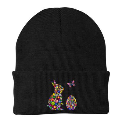 Floral Easter Women Easter Bunny Spring Flowers Rabbit Beanie