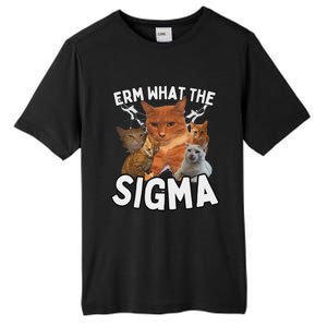 Funny Erm What The Sigma Ironic Meme Brainrot Quote Tall Fusion ChromaSoft Performance T-Shirt