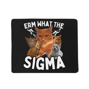 Funny Erm What The Sigma Ironic Meme Brainrot Quote Mousepad