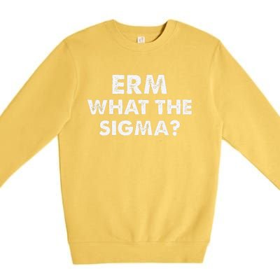 Funny Erm What The Sigma Meme Premium Crewneck Sweatshirt