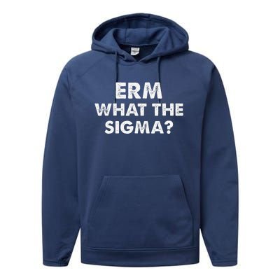 Funny Erm What The Sigma Meme Performance Fleece Hoodie