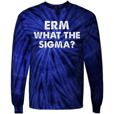 Funny Erm What The Sigma Meme Tie-Dye Long Sleeve Shirt