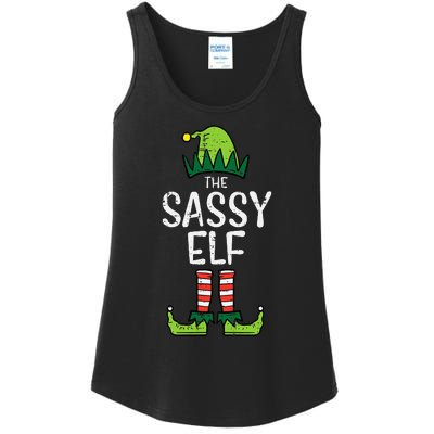 Festive Elf Xmas Matching Holiday Outfits Ladies Essential Tank