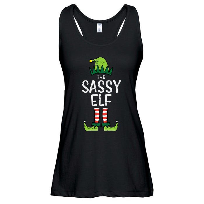 Festive Elf Xmas Matching Holiday Outfits Ladies Essential Flowy Tank