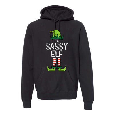 Festive Elf Xmas Matching Holiday Outfits Premium Hoodie