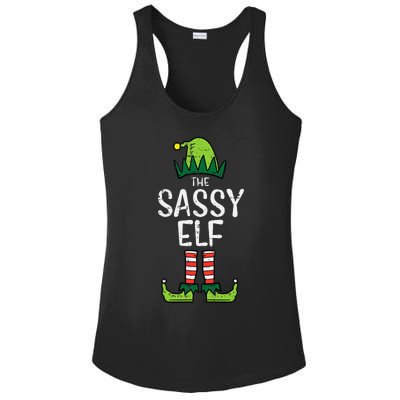 Festive Elf Xmas Matching Holiday Outfits Ladies PosiCharge Competitor Racerback Tank