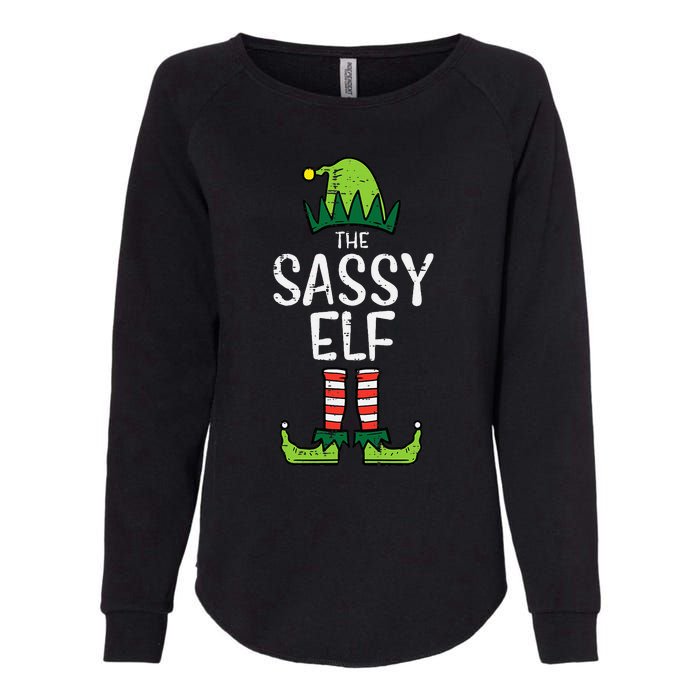 Festive Elf Xmas Matching Holiday Outfits Womens California Wash Sweatshirt