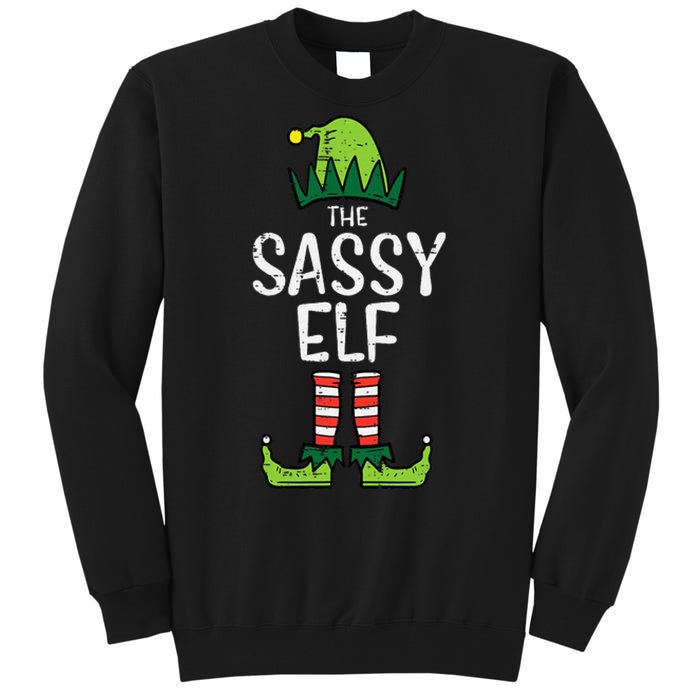 Festive Elf Xmas Matching Holiday Outfits Tall Sweatshirt