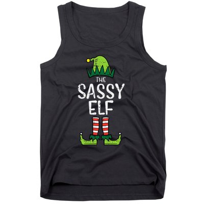 Festive Elf Xmas Matching Holiday Outfits Tank Top