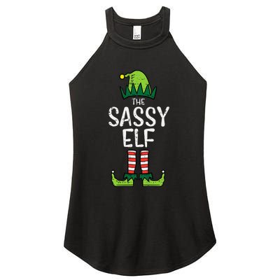 Festive Elf Xmas Matching Holiday Outfits Women's Perfect Tri Rocker Tank