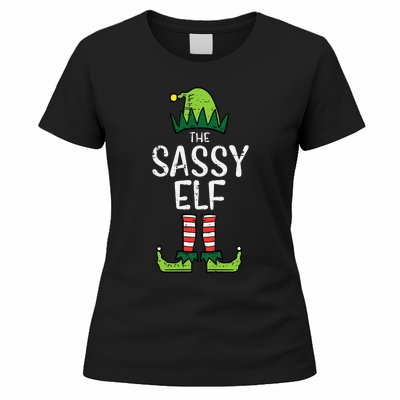 Festive Elf Xmas Matching Holiday Outfits Women's T-Shirt