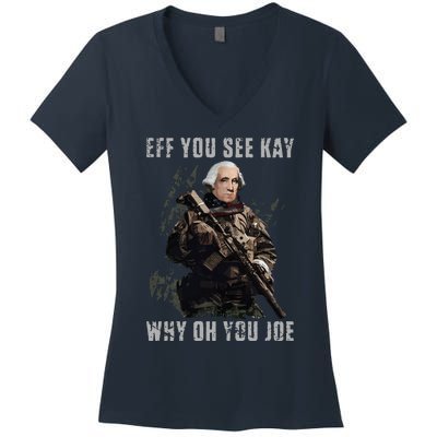 FJB Eff You See Kay Why Oh You Joe Women's V-Neck T-Shirt