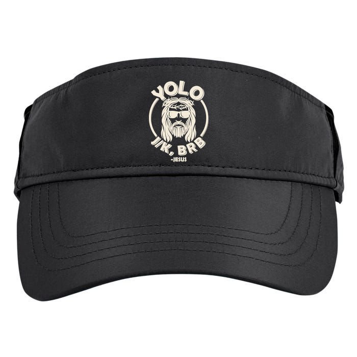 Funny Easter YOLO JK BRB Jesus Adult Drive Performance Visor
