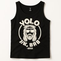 Funny Easter YOLO JK BRB Jesus Tank Top