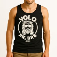 Funny Easter YOLO JK BRB Jesus Tank Top