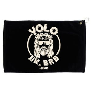 Funny Easter YOLO JK BRB Jesus Grommeted Golf Towel