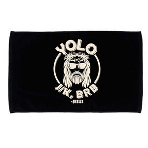 Funny Easter YOLO JK BRB Jesus Microfiber Hand Towel