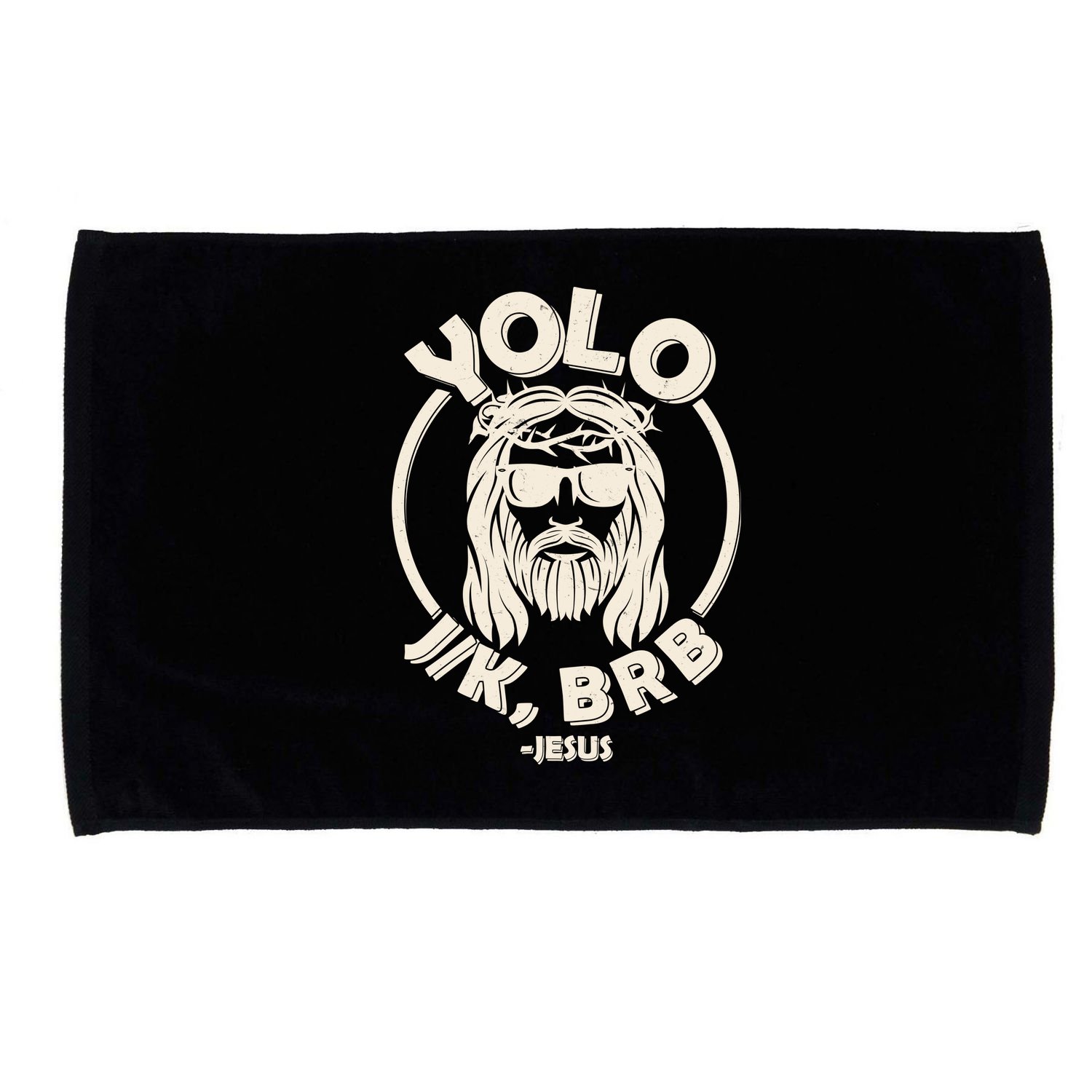 Funny Easter YOLO JK BRB Jesus Microfiber Hand Towel