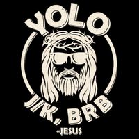 Funny Easter YOLO JK BRB Jesus Full Zip Hoodie