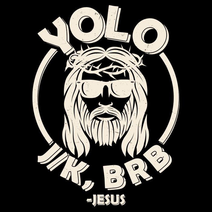 Funny Easter YOLO JK BRB Jesus Full Zip Hoodie