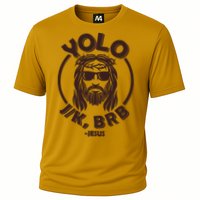 Funny Easter YOLO JK BRB Jesus Cooling Performance Crew T-Shirt