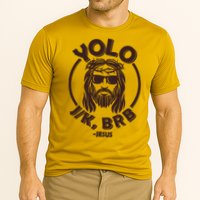 Funny Easter YOLO JK BRB Jesus Cooling Performance Crew T-Shirt