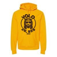 Funny Easter YOLO JK BRB Jesus Premium Hoodie