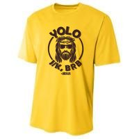 Funny Easter YOLO JK BRB Jesus Youth Performance Sprint T-Shirt