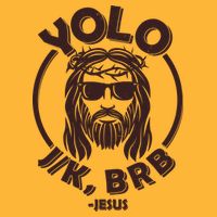 Funny Easter YOLO JK BRB Jesus Youth Performance Sprint T-Shirt