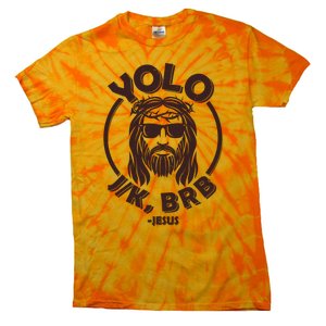 Funny Easter YOLO JK BRB Jesus Tie-Dye T-Shirt