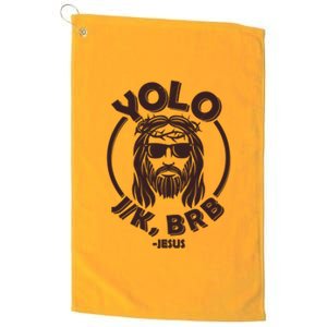 Funny Easter YOLO JK BRB Jesus Platinum Collection Golf Towel