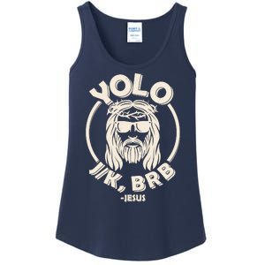 Funny Easter YOLO JK BRB Jesus Ladies Essential Tank