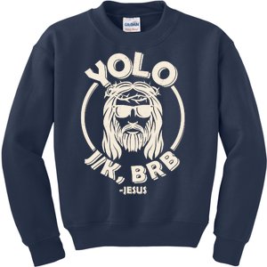 Funny Easter YOLO JK BRB Jesus Kids Sweatshirt