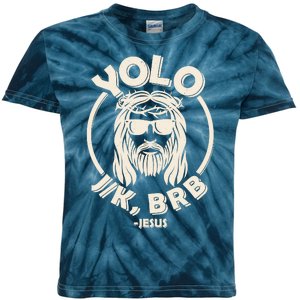 Funny Easter YOLO JK BRB Jesus Kids Tie-Dye T-Shirt