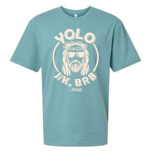 Funny Easter YOLO JK BRB Jesus Sueded Cloud Jersey T-Shirt