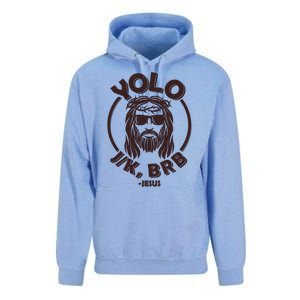 Funny Easter YOLO JK BRB Jesus Unisex Surf Hoodie