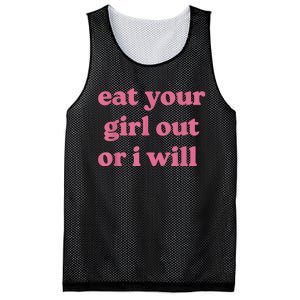 Funny Eat Your Girl Out Or I Will Gift Mesh Reversible Basketball Jersey Tank