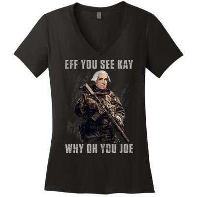 FJB Eff You See Kay Why Oh You Joe Women's V-Neck T-Shirt