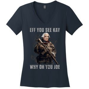 FJB Eff You See Kay Why Oh You Joe Women's V-Neck T-Shirt