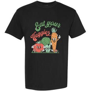 funny Eat your Veggies retro 90s style Vegetable Garment-Dyed Heavyweight T-Shirt