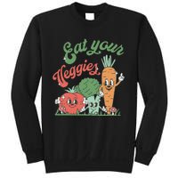 funny Eat your Veggies retro 90s style Vegetable Sweatshirt