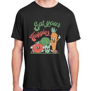 funny Eat your Veggies retro 90s style Vegetable Adult ChromaSoft Performance T-Shirt