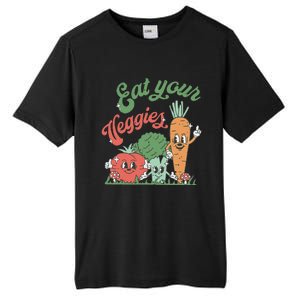 funny Eat your Veggies retro 90s style Vegetable Tall Fusion ChromaSoft Performance T-Shirt