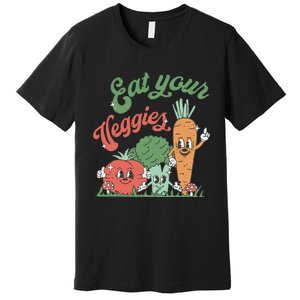 funny Eat your Veggies retro 90s style Vegetable Premium T-Shirt