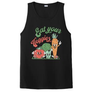 funny Eat your Veggies retro 90s style Vegetable PosiCharge Competitor Tank