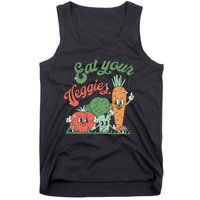 funny Eat your Veggies retro 90s style Vegetable Tank Top