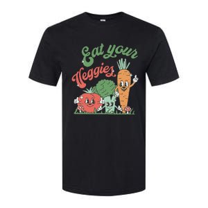 funny Eat your Veggies retro 90s style Vegetable Softstyle CVC T-Shirt