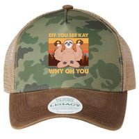Funny EFF YOU SEE KAY WHY OH YOU Meditating Sloth Legacy Tie Dye Trucker Hat