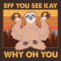 Funny EFF YOU SEE KAY WHY OH YOU Meditating Sloth T-Shirt