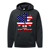 FF-EMT Firefighter Emergency Medical Tech Performance Fleece Hoodie